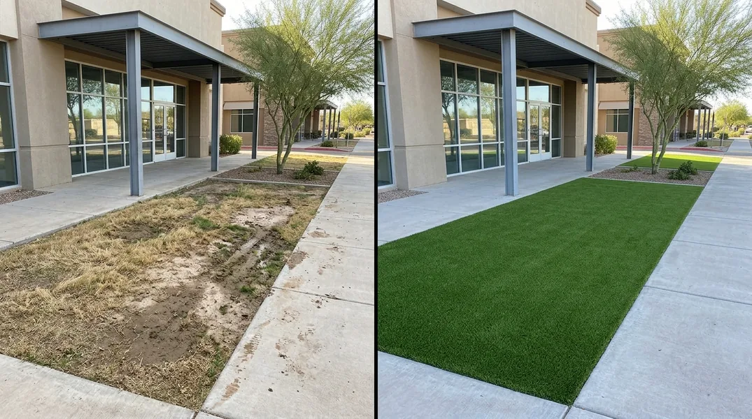 Result artificial grass installation in Surprise - Surprise Turf Installation
