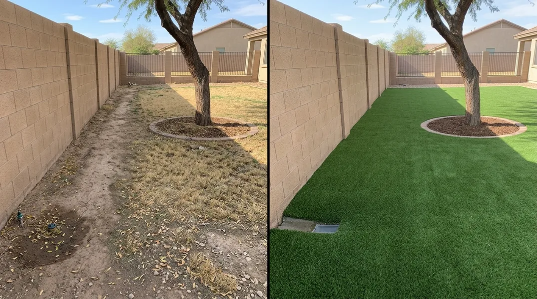 Result artificial grass installation in Surprise - Surprise Turf Installation