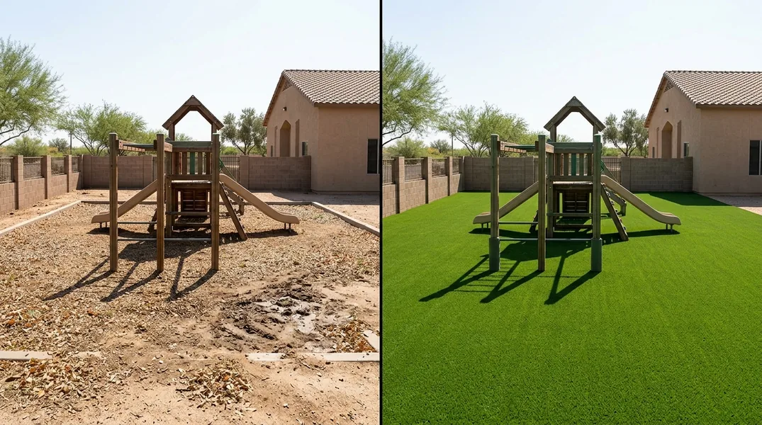 Result artificial grass installation in Surprise - Surprise Turf Installation