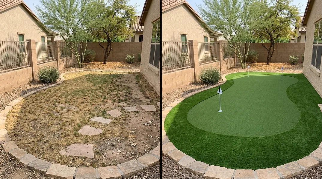 Result artificial grass installation in Surprise - Surprise Turf Installation