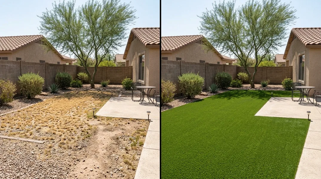 Result artificial grass installation in Surprise - Surprise Turf Installation